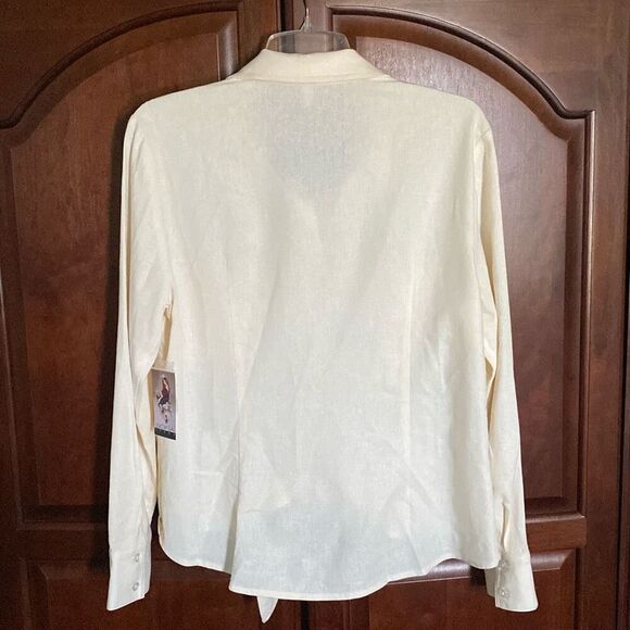 Sofia Vergara Sofia Jeans linen blend button up shirt size M - Picture 9 of 14